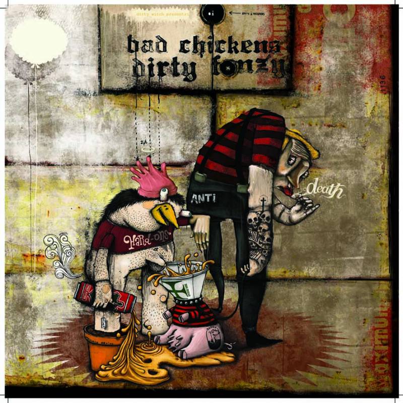 chronique : Bad chickens + Bad chickens - Bad Chickens / Dirty Fonzy Split chronique Bad chickens + Bad chickens - Bad Chickens / Dirty Fonzy Split