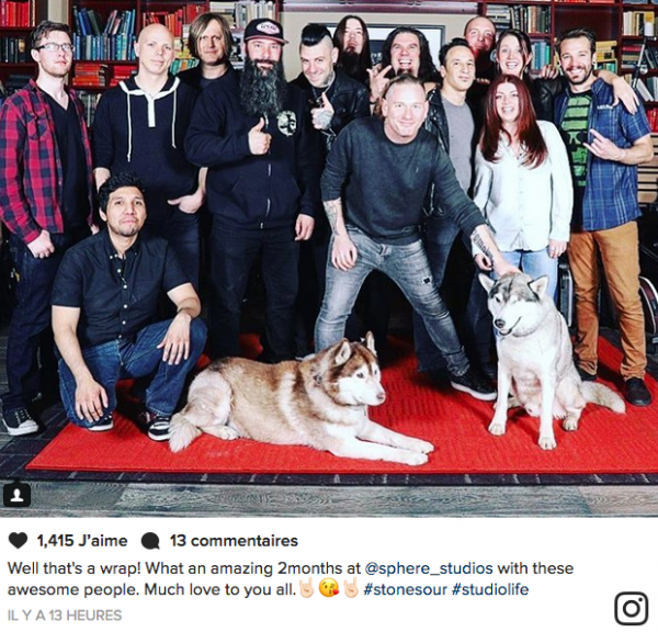 Stone Sour a fini d'enregistrer son nouvel album (actualité)